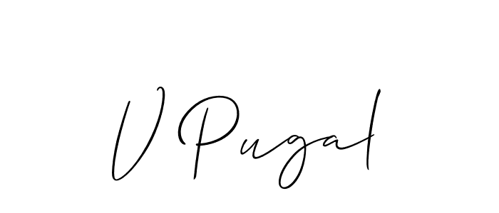 Make a beautiful signature design for name V Pugal. Use this online signature maker to create a handwritten signature for free. V Pugal signature style 2 images and pictures png