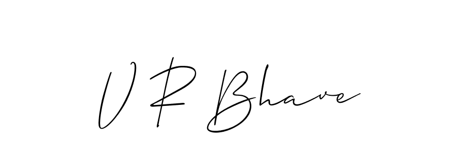 Also we have V R Bhave name is the best signature style. Create professional handwritten signature collection using Allison_Script autograph style. V R Bhave signature style 2 images and pictures png