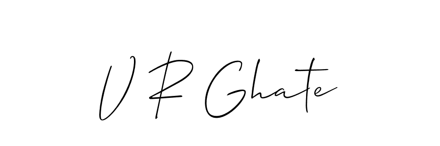 It looks lik you need a new signature style for name V R Ghate. Design unique handwritten (Allison_Script) signature with our free signature maker in just a few clicks. V R Ghate signature style 2 images and pictures png