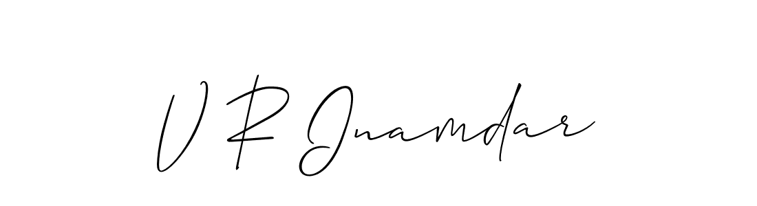 How to Draw V R Inamdar signature style? Allison_Script is a latest design signature styles for name V R Inamdar. V R Inamdar signature style 2 images and pictures png