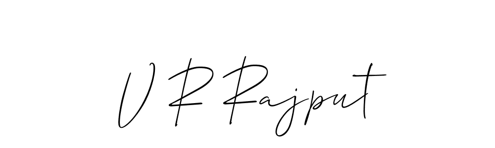It looks lik you need a new signature style for name V R Rajput. Design unique handwritten (Allison_Script) signature with our free signature maker in just a few clicks. V R Rajput signature style 2 images and pictures png