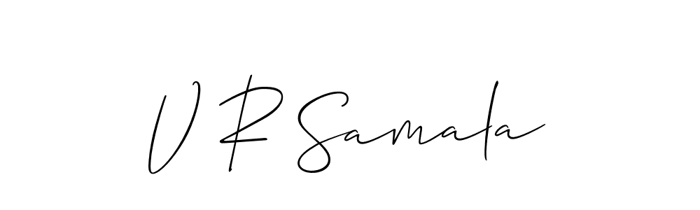 Once you've used our free online signature maker to create your best signature Allison_Script style, it's time to enjoy all of the benefits that V R Samala name signing documents. V R Samala signature style 2 images and pictures png