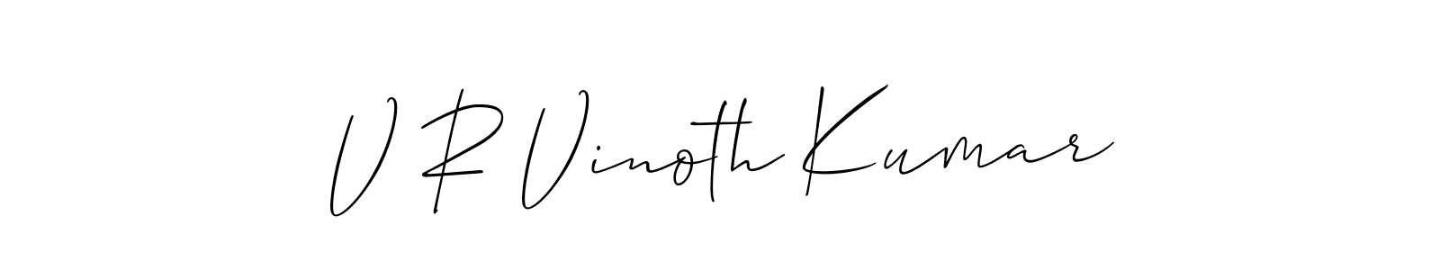 Design your own signature with our free online signature maker. With this signature software, you can create a handwritten (Allison_Script) signature for name V R Vinoth Kumar. V R Vinoth Kumar signature style 2 images and pictures png