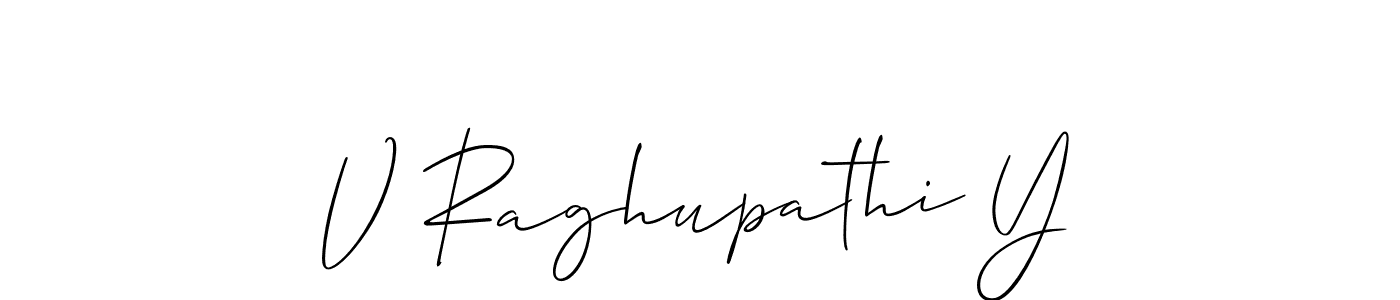 Use a signature maker to create a handwritten signature online. With this signature software, you can design (Allison_Script) your own signature for name V Raghupathi Y. V Raghupathi Y signature style 2 images and pictures png