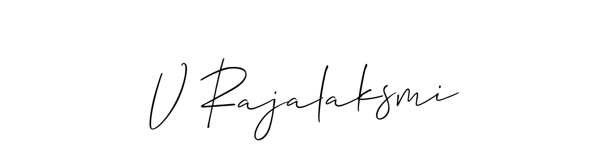 Similarly Allison_Script is the best handwritten signature design. Signature creator online .You can use it as an online autograph creator for name V Rajalaksmi. V Rajalaksmi signature style 2 images and pictures png