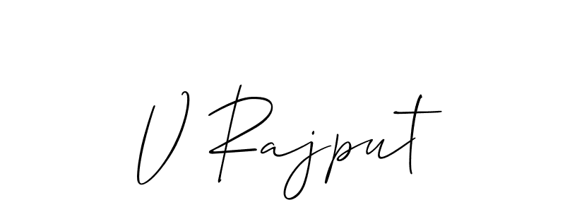 How to make V Rajput name signature. Use Allison_Script style for creating short signs online. This is the latest handwritten sign. V Rajput signature style 2 images and pictures png