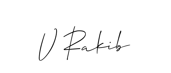 You can use this online signature creator to create a handwritten signature for the name V Rakib. This is the best online autograph maker. V Rakib signature style 2 images and pictures png