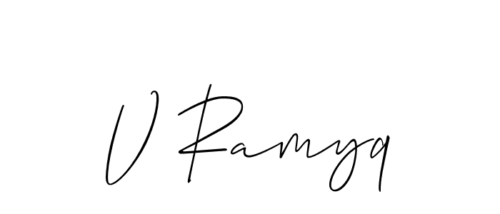 Make a beautiful signature design for name V Ramyq. Use this online signature maker to create a handwritten signature for free. V Ramyq signature style 2 images and pictures png