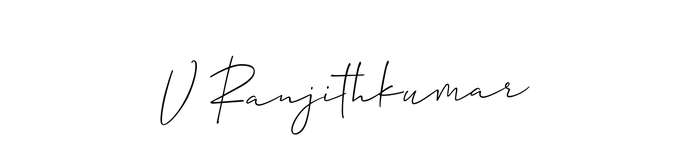 Once you've used our free online signature maker to create your best signature Allison_Script style, it's time to enjoy all of the benefits that V Ranjithkumar name signing documents. V Ranjithkumar signature style 2 images and pictures png
