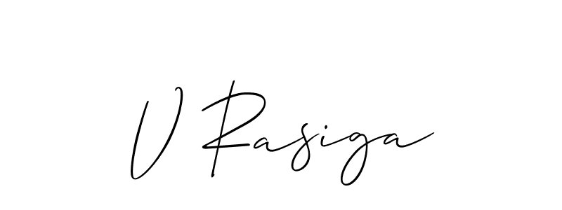 Similarly Allison_Script is the best handwritten signature design. Signature creator online .You can use it as an online autograph creator for name V Rasiga. V Rasiga signature style 2 images and pictures png