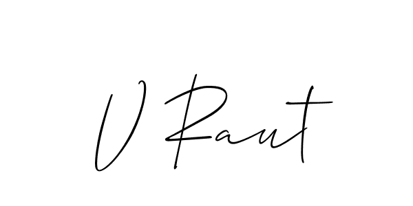 Make a beautiful signature design for name V Raut. Use this online signature maker to create a handwritten signature for free. V Raut signature style 2 images and pictures png