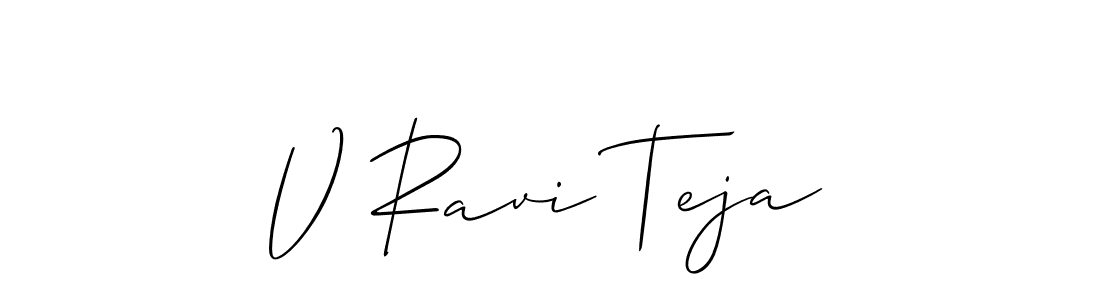 V Ravi Teja stylish signature style. Best Handwritten Sign (Allison_Script) for my name. Handwritten Signature Collection Ideas for my name V Ravi Teja. V Ravi Teja signature style 2 images and pictures png