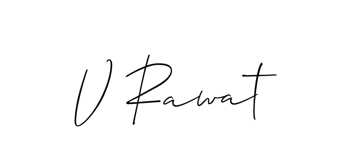 Best and Professional Signature Style for V Rawat. Allison_Script Best Signature Style Collection. V Rawat signature style 2 images and pictures png