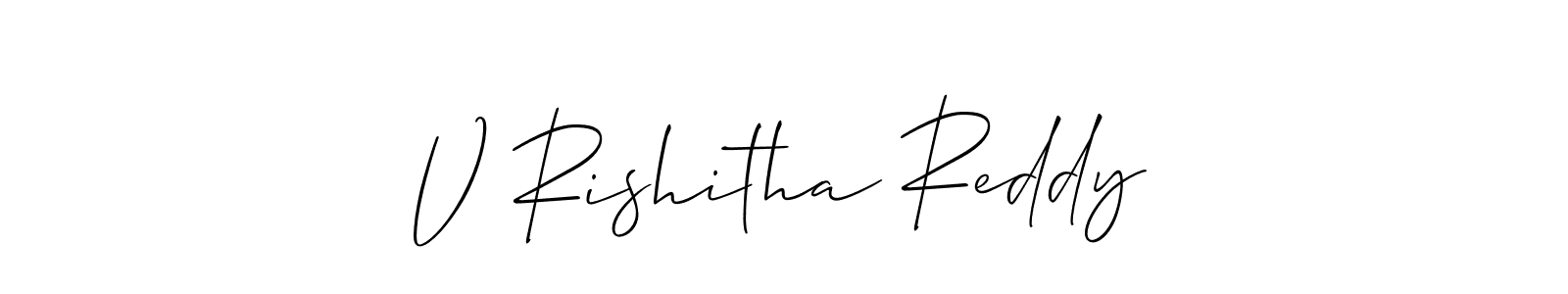 Best and Professional Signature Style for V Rishitha Reddy. Allison_Script Best Signature Style Collection. V Rishitha Reddy signature style 2 images and pictures png
