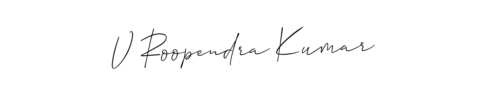 Best and Professional Signature Style for V Roopendra Kumar. Allison_Script Best Signature Style Collection. V Roopendra Kumar signature style 2 images and pictures png