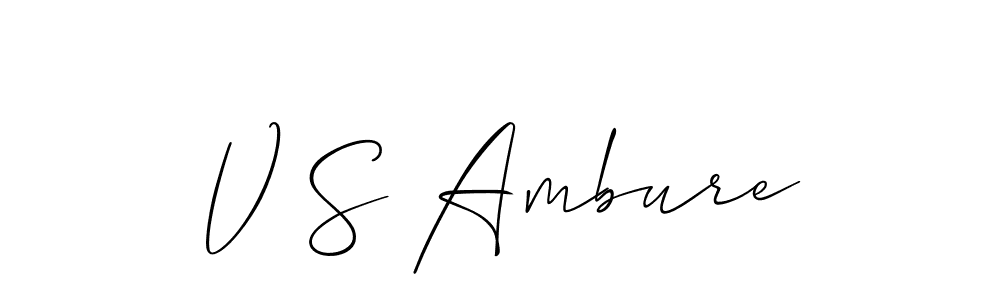 Create a beautiful signature design for name V S Ambure. With this signature (Allison_Script) fonts, you can make a handwritten signature for free. V S Ambure signature style 2 images and pictures png