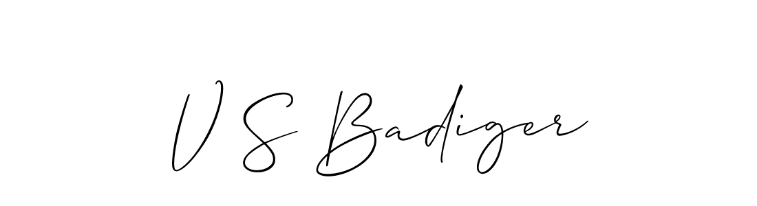 Best and Professional Signature Style for V S Badiger. Allison_Script Best Signature Style Collection. V S Badiger signature style 2 images and pictures png
