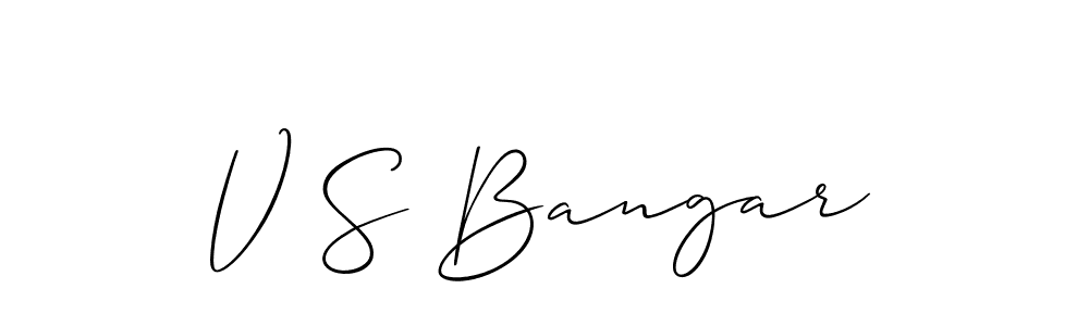 You can use this online signature creator to create a handwritten signature for the name V S Bangar. This is the best online autograph maker. V S Bangar signature style 2 images and pictures png