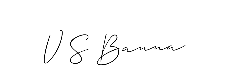 Check out images of Autograph of V S Banna name. Actor V S Banna Signature Style. Allison_Script is a professional sign style online. V S Banna signature style 2 images and pictures png