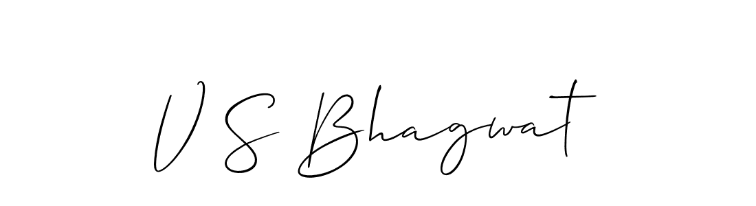 Make a beautiful signature design for name V S Bhagwat. With this signature (Allison_Script) style, you can create a handwritten signature for free. V S Bhagwat signature style 2 images and pictures png