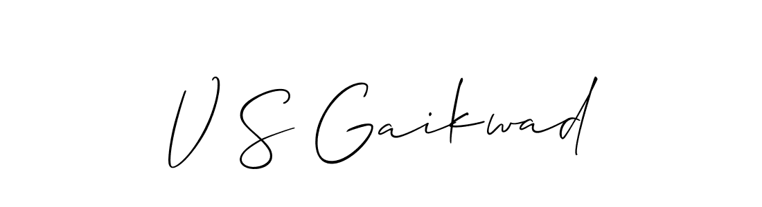 How to Draw V S Gaikwad signature style? Allison_Script is a latest design signature styles for name V S Gaikwad. V S Gaikwad signature style 2 images and pictures png