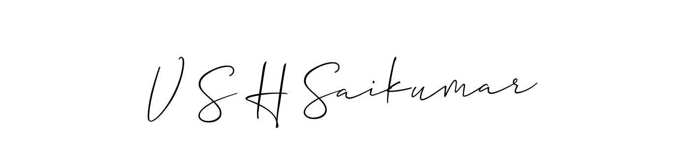 See photos of V S H Saikumar official signature by Spectra . Check more albums & portfolios. Read reviews & check more about Allison_Script font. V S H Saikumar signature style 2 images and pictures png