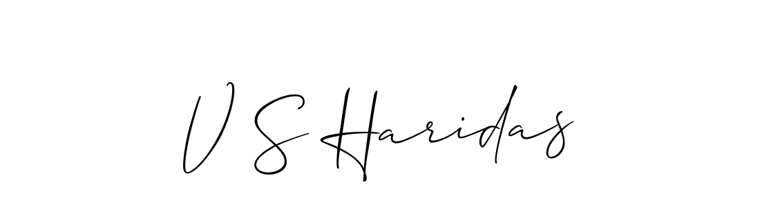 Similarly Allison_Script is the best handwritten signature design. Signature creator online .You can use it as an online autograph creator for name V S Haridas. V S Haridas signature style 2 images and pictures png