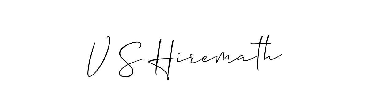 You should practise on your own different ways (Allison_Script) to write your name (V S Hiremath) in signature. don't let someone else do it for you. V S Hiremath signature style 2 images and pictures png