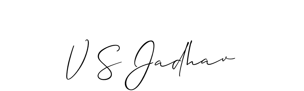 Here are the top 10 professional signature styles for the name V S Jadhav. These are the best autograph styles you can use for your name. V S Jadhav signature style 2 images and pictures png