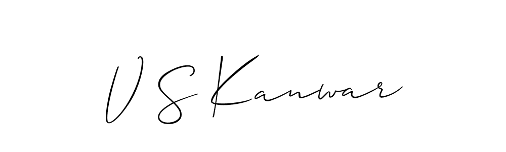 How to Draw V S Kanwar signature style? Allison_Script is a latest design signature styles for name V S Kanwar. V S Kanwar signature style 2 images and pictures png