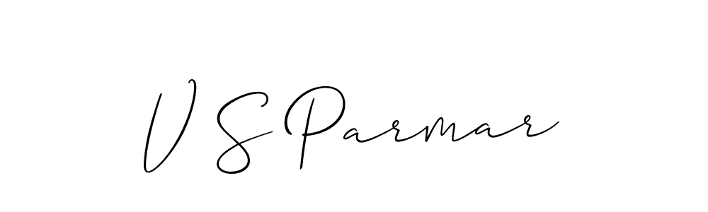 Similarly Allison_Script is the best handwritten signature design. Signature creator online .You can use it as an online autograph creator for name V S Parmar. V S Parmar signature style 2 images and pictures png