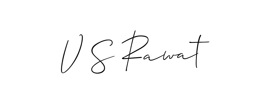 Create a beautiful signature design for name V S Rawat. With this signature (Allison_Script) fonts, you can make a handwritten signature for free. V S Rawat signature style 2 images and pictures png