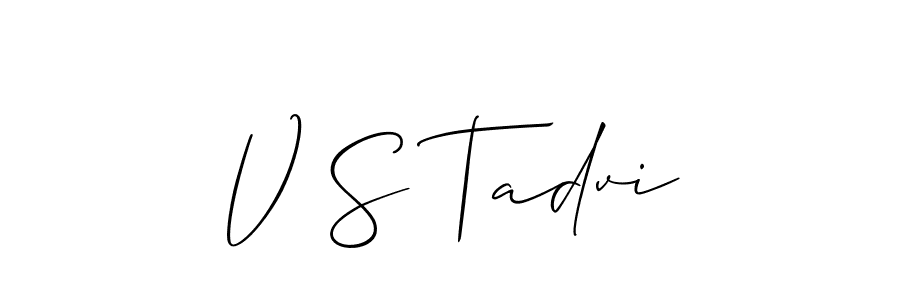 Check out images of Autograph of V S Tadvi name. Actor V S Tadvi Signature Style. Allison_Script is a professional sign style online. V S Tadvi signature style 2 images and pictures png