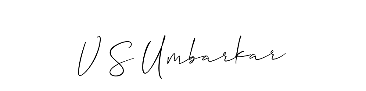 It looks lik you need a new signature style for name V S Umbarkar. Design unique handwritten (Allison_Script) signature with our free signature maker in just a few clicks. V S Umbarkar signature style 2 images and pictures png