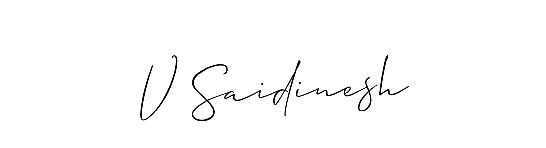 Similarly Allison_Script is the best handwritten signature design. Signature creator online .You can use it as an online autograph creator for name V Saidinesh. V Saidinesh signature style 2 images and pictures png