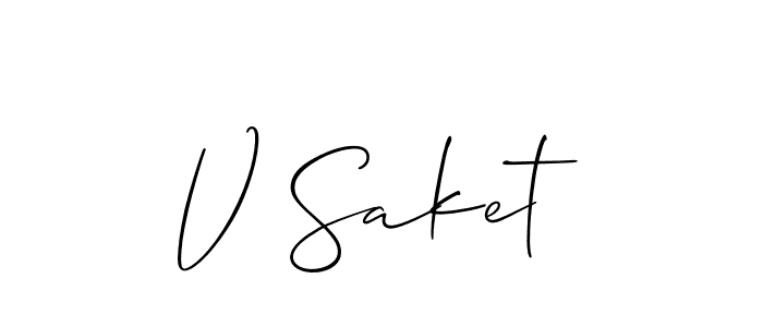 You can use this online signature creator to create a handwritten signature for the name V Saket. This is the best online autograph maker. V Saket signature style 2 images and pictures png