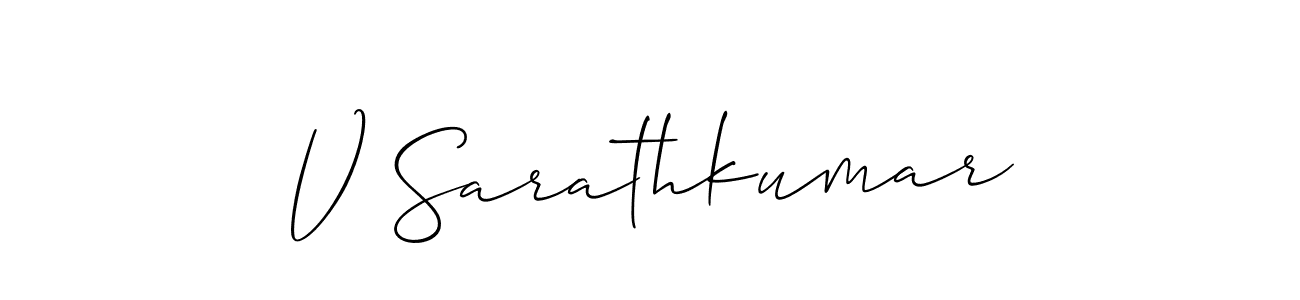 Once you've used our free online signature maker to create your best signature Allison_Script style, it's time to enjoy all of the benefits that V Sarathkumar name signing documents. V Sarathkumar signature style 2 images and pictures png