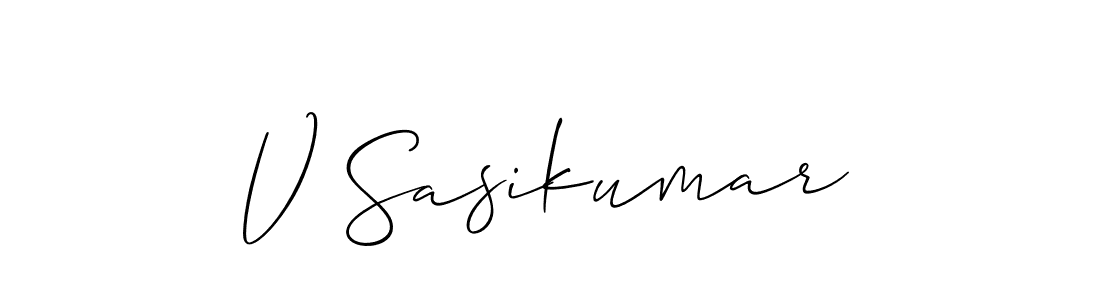 Once you've used our free online signature maker to create your best signature Allison_Script style, it's time to enjoy all of the benefits that V Sasikumar name signing documents. V Sasikumar signature style 2 images and pictures png