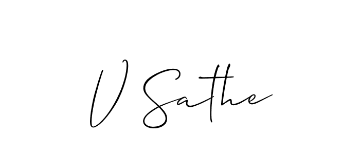 Best and Professional Signature Style for V Sathe. Allison_Script Best Signature Style Collection. V Sathe signature style 2 images and pictures png