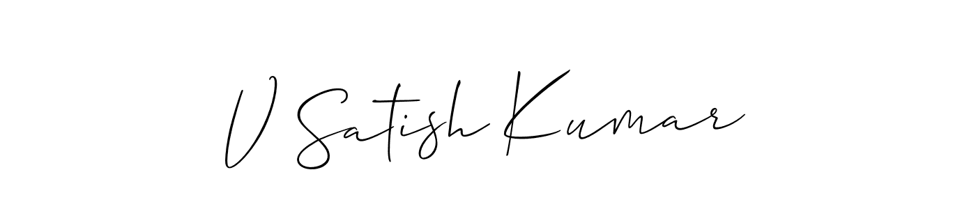 Best and Professional Signature Style for V Satish Kumar. Allison_Script Best Signature Style Collection. V Satish Kumar signature style 2 images and pictures png