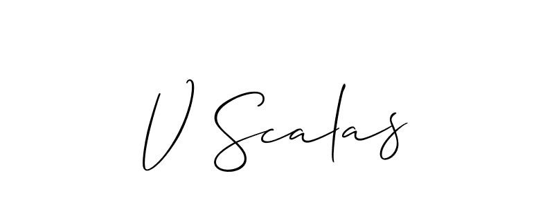 V Scalas stylish signature style. Best Handwritten Sign (Allison_Script) for my name. Handwritten Signature Collection Ideas for my name V Scalas. V Scalas signature style 2 images and pictures png