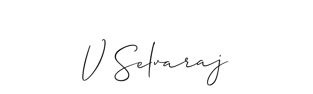 How to make V Selvaraj signature? Allison_Script is a professional autograph style. Create handwritten signature for V Selvaraj name. V Selvaraj signature style 2 images and pictures png