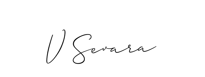 Make a beautiful signature design for name V Sevara. Use this online signature maker to create a handwritten signature for free. V Sevara signature style 2 images and pictures png