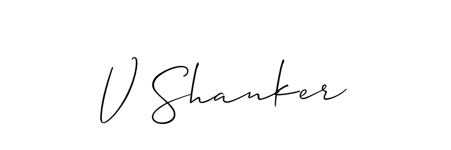 How to make V Shanker name signature. Use Allison_Script style for creating short signs online. This is the latest handwritten sign. V Shanker signature style 2 images and pictures png