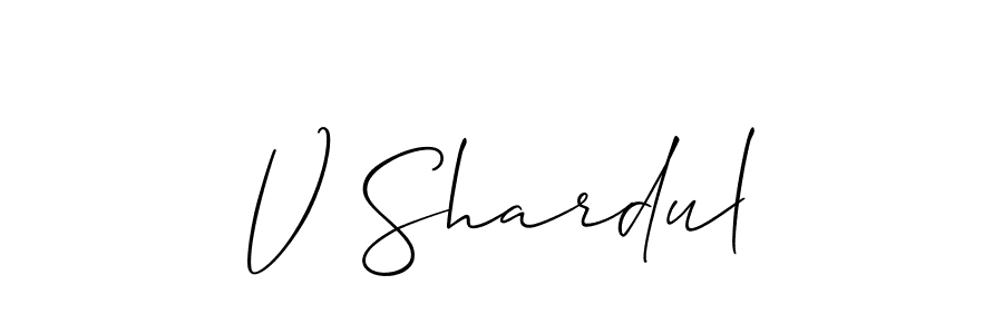 How to make V Shardul signature? Allison_Script is a professional autograph style. Create handwritten signature for V Shardul name. V Shardul signature style 2 images and pictures png