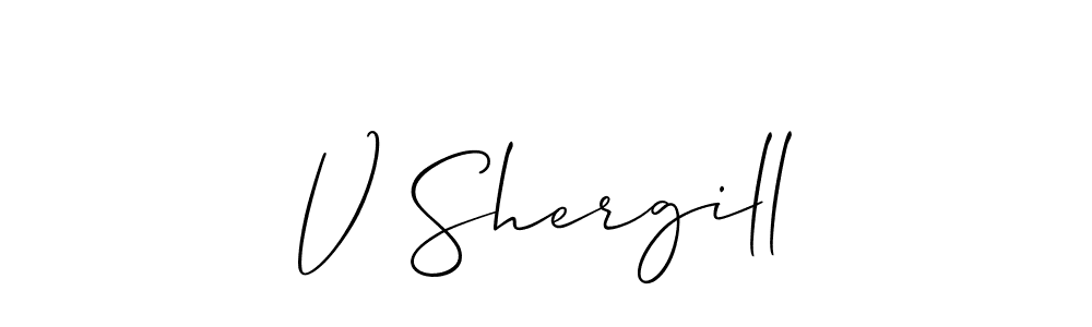 Similarly Allison_Script is the best handwritten signature design. Signature creator online .You can use it as an online autograph creator for name V Shergill. V Shergill signature style 2 images and pictures png