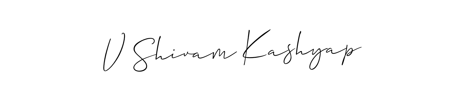 You can use this online signature creator to create a handwritten signature for the name V Shivam Kashyap. This is the best online autograph maker. V Shivam Kashyap signature style 2 images and pictures png
