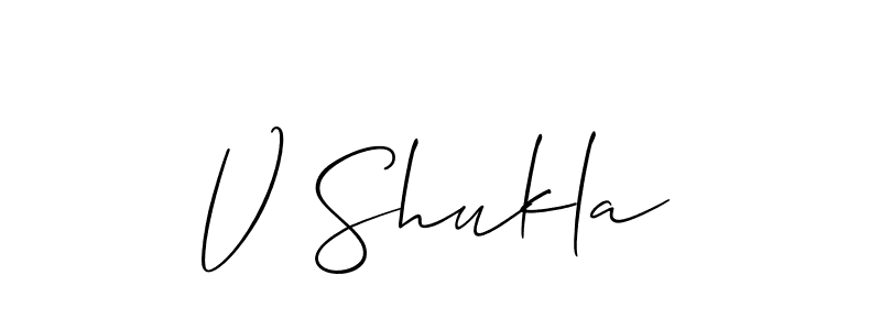 V Shukla stylish signature style. Best Handwritten Sign (Allison_Script) for my name. Handwritten Signature Collection Ideas for my name V Shukla. V Shukla signature style 2 images and pictures png
