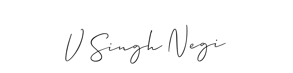 V Singh Negi stylish signature style. Best Handwritten Sign (Allison_Script) for my name. Handwritten Signature Collection Ideas for my name V Singh Negi. V Singh Negi signature style 2 images and pictures png