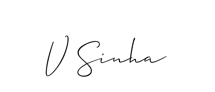 Make a short V Sinha signature style. Manage your documents anywhere anytime using Allison_Script. Create and add eSignatures, submit forms, share and send files easily. V Sinha signature style 2 images and pictures png